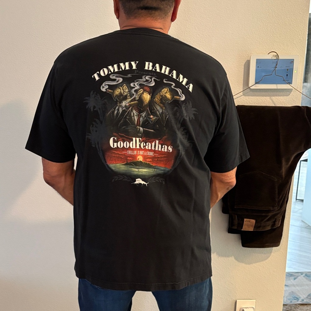 Tommy Bahama Black Goodfeathas Tee